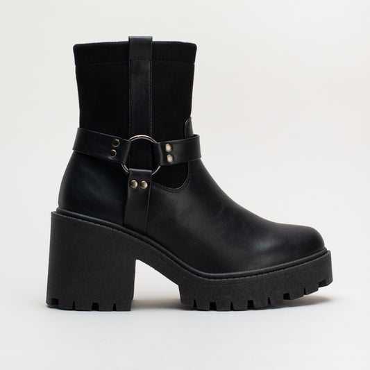 Platform  Boot with Buckles _ 161068