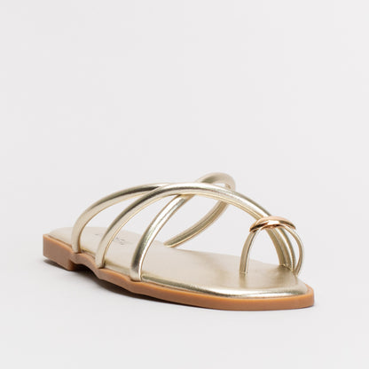 Metal Toe Loop Mule Sandal  _ 157515