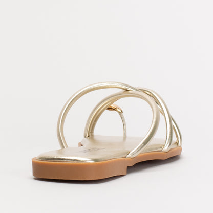 Metal Toe Loop Mule Sandal  _ 157515