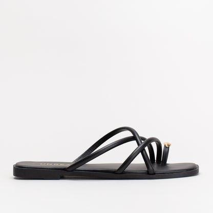 Metal Toe Loop Mule Sandal  _ 157515