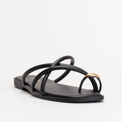 Metal Toe Loop Mule Sandal  _ 157515