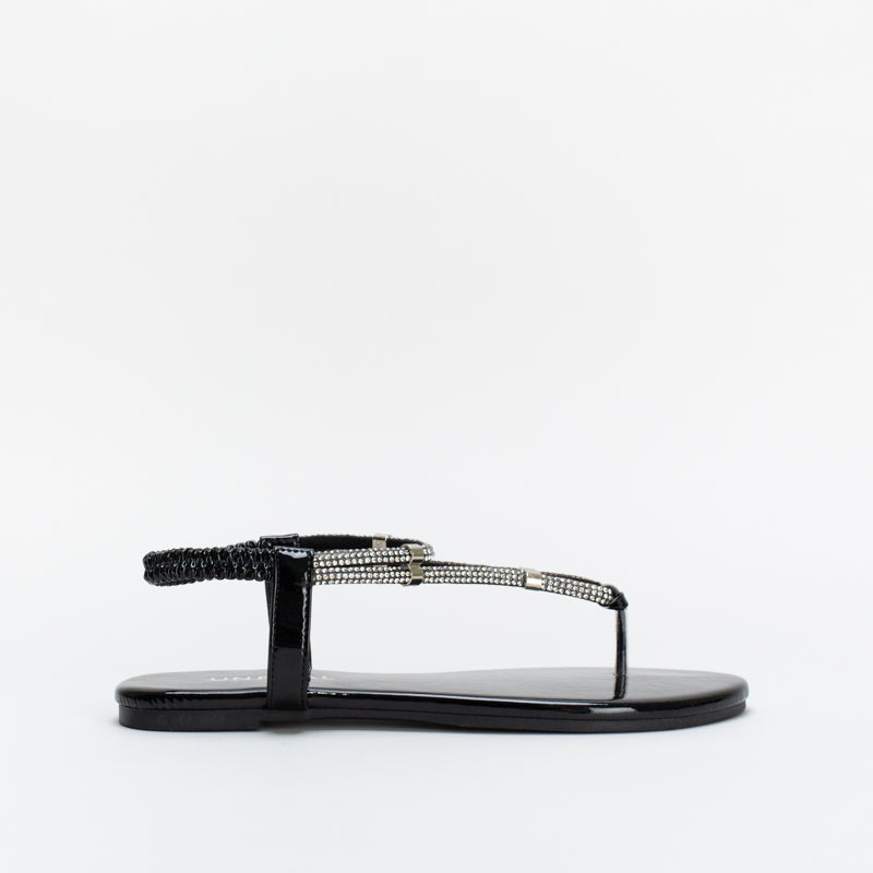 Ladies diamante clearance flat sandals