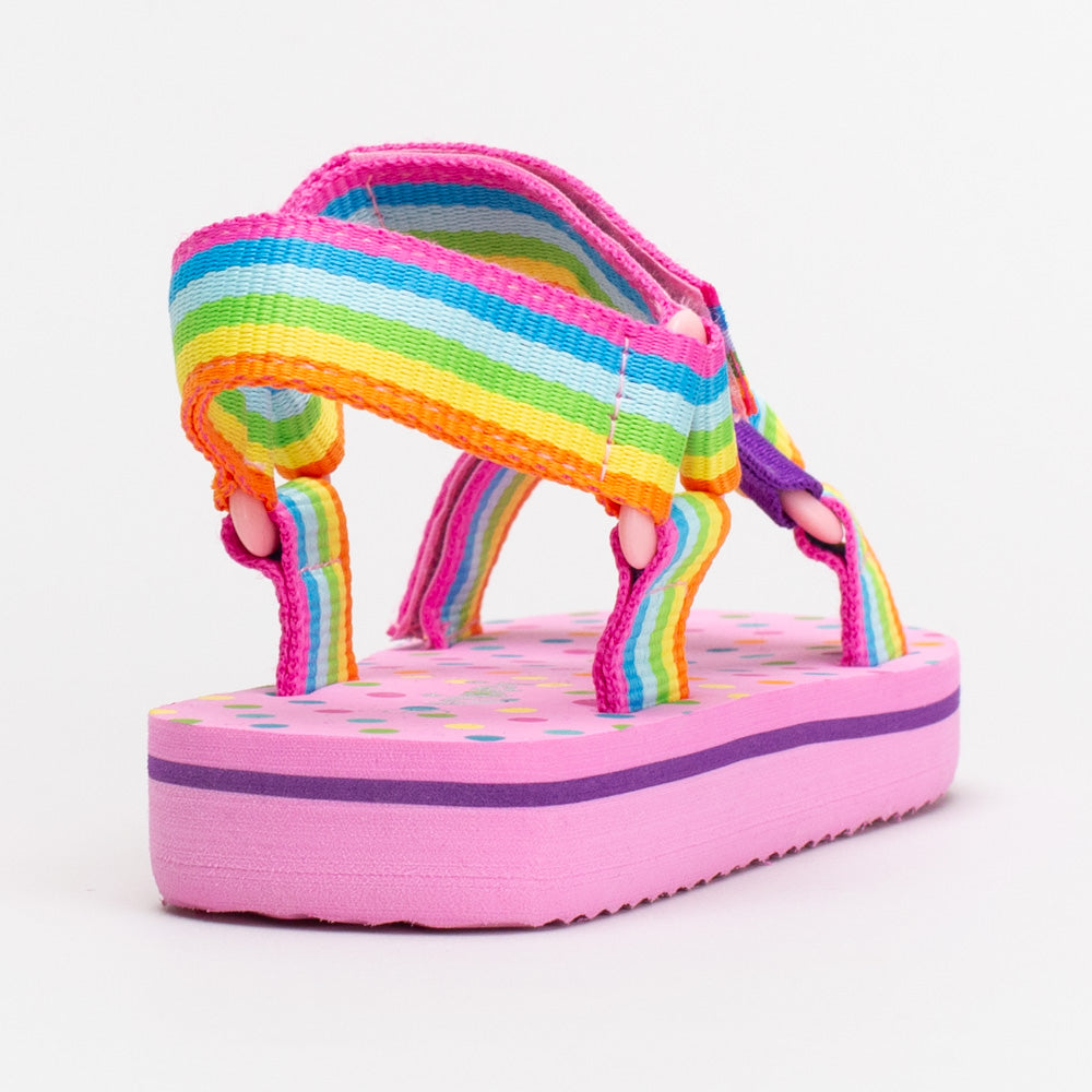 Girls Rainbow Sandal Shoe City