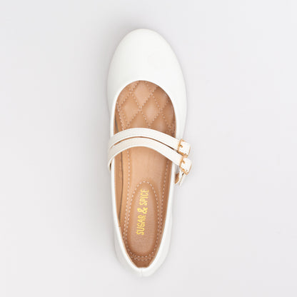 Girls White Pumps _ 155215