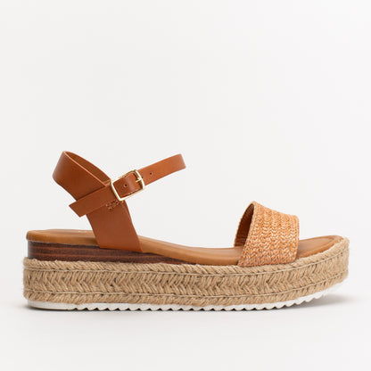 Ladies Unreal Band Flatform Sandal _ 155386