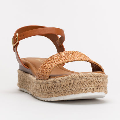 Ladies Unreal Band Flatform Sandal _ 155386