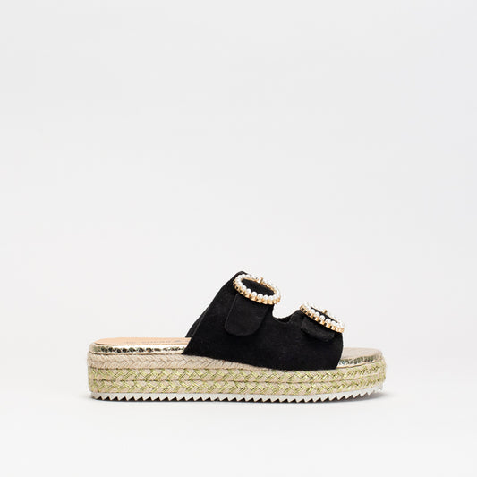 Girls Pearl Buckle Flatform_ 154670